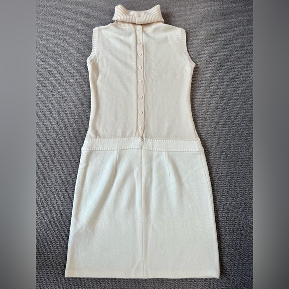 MaxMara sleeveless knit dress, gorgeous cream colour, 100% wool, size L - Picture 2 of 9